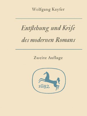 cover image of Entstehung und Krise des modernen Romans